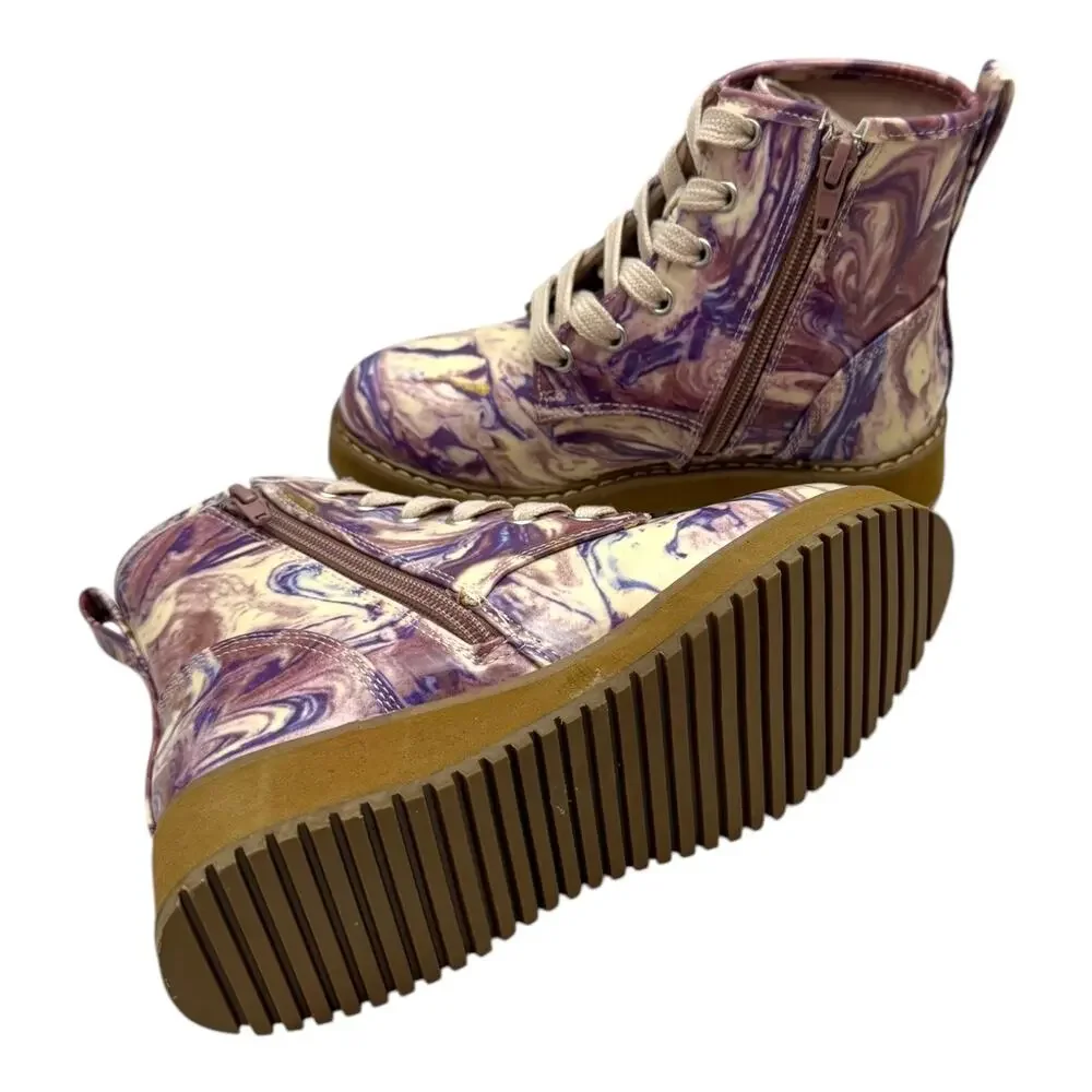 Steve Madden Joliviaa Boots Purple Marble 13